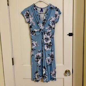 Seraphine Women's Blue Floral Maternity Dress sz 4